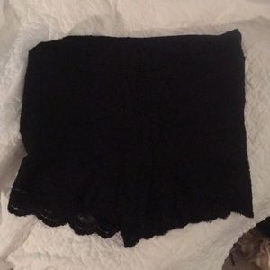 Free people black lace shorts NWOT